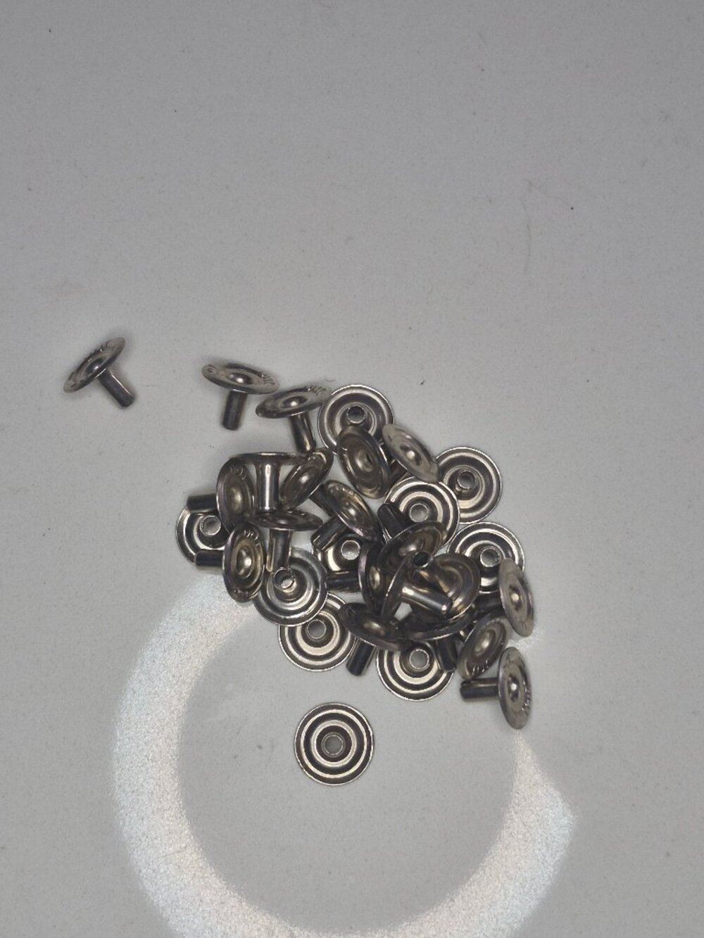 1/2" DOT Silver Single Cap Tubular Rivets Pack of 30 Leathercraft